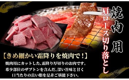 佐賀産和牛　肩ロース焼肉用切り落し　800g さが サガ ギフト 老舗 牛肉 霜降り 希少部位 厚切り：B240-037