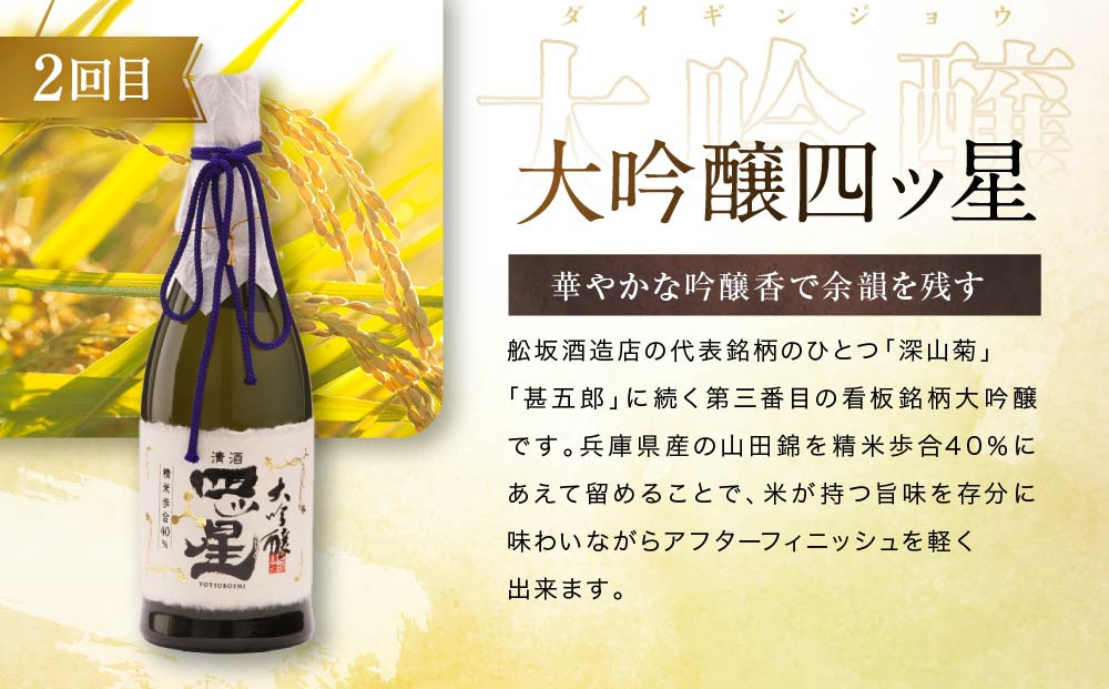 【定期便3ヶ月】辛口の大吟醸と芳醇な純米大吟醸が3か月間楽しめる飲み比べセット | 酒 日本酒 セット 飲み比べ 飛騨高山 有限会社舩坂酒造店 FB107