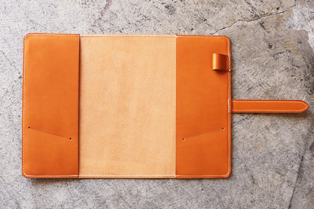 栃木レザーの手帳カバー A5サイズ(ブラック) [1339]_イメージ3