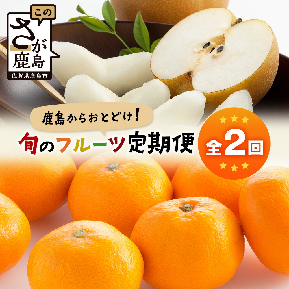 【ふるさと納税】【定期便 2回】鹿島からお届けフルーツ定期便 梨5kg・佐賀美人(みかん)5kg｜ ふるさと納税 フルーツ 果物 定期便 定期 佐賀美人 梨 くだもの バラエティ セット 佐賀県 鹿島市 送料無料 人気　D-273