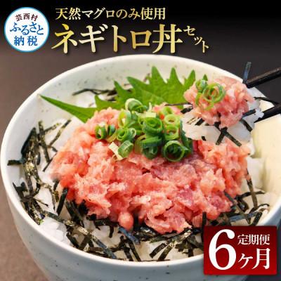 ふるさと納税 芸西村 【毎月定期便】天然マグロのタタキ丼セット 65g×6P【t150kgp】全6回