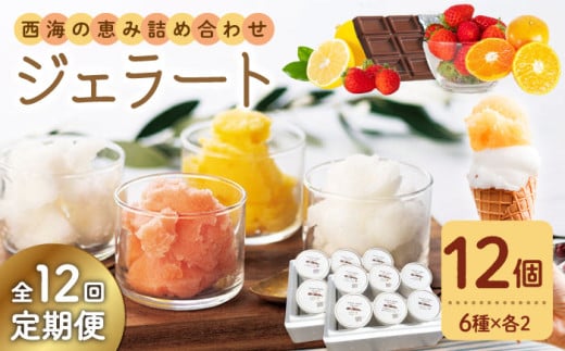 【年中人気】【12回定期便】 おまかせジェラート 12個 ＜みかんドーム＞ [CAI036]ジェラート アイス じぇらーと ジェラート 果物 旬 ジェラート 贈答 ギフト 贈り物 ジェラート