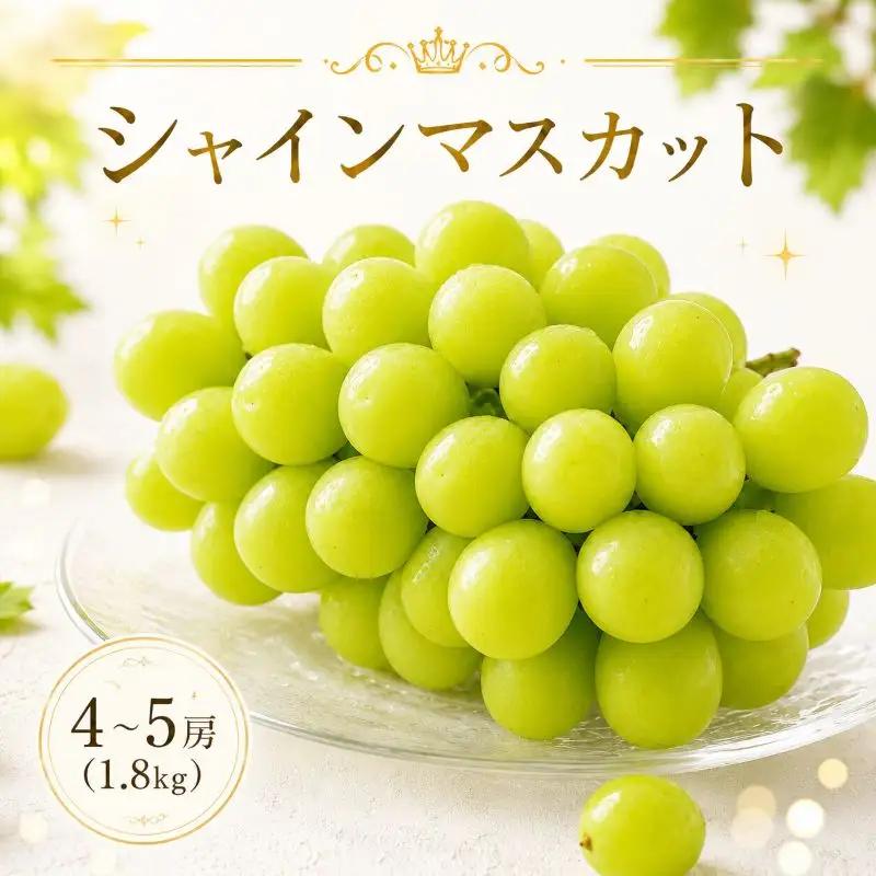 シャインマスカット 4～5房（1.8kg）ぶどう ブドウ【FA029】
