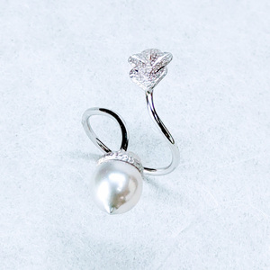 SV パール ピンキーリング ドングリ 7.0mm 暁工房 指輪 指輪 A040-002023