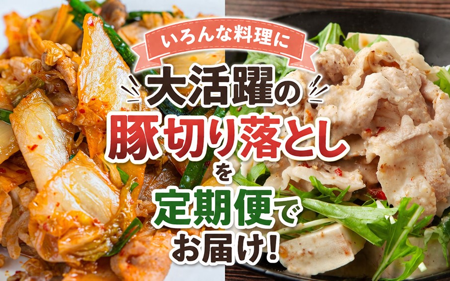 大分県産 豚切り落とし 定期便 1.2kg (400g×3P) 3回 米の恵み豚 豚こま 料理 切落し_2749R-03