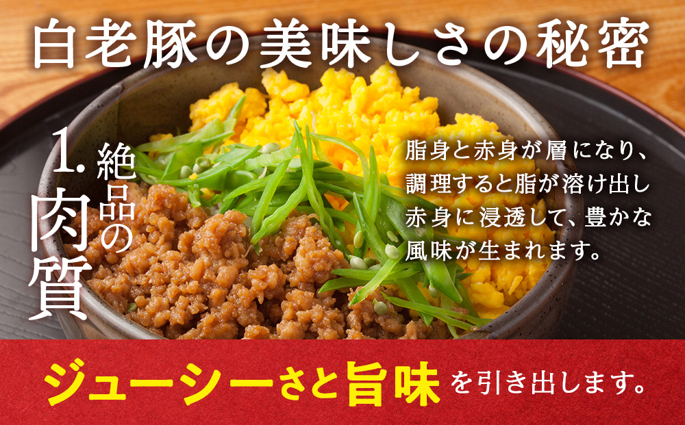 北海道産 白老豚 挽肉 300g×10パック BV014_イメージ2