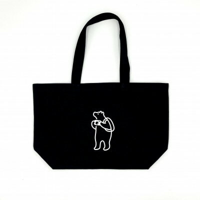 【ふるさと納税】知床トコさん トートバッグ(ブラック)1枚 コットン100%　レディース メンズ 兼用 ナチュラル【配送不可地域：離島・沖縄県】【1689187】