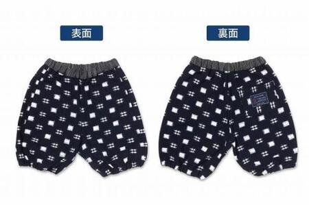 赤ちゃんのための【もんぺっぺ】《福岡市製造　by　TAKUMI Collection》【紺 井桁×アラレ】 タクミコレクション 匠コレクション TAKUMI Collection