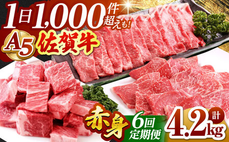 【全6回定期便】佐賀牛 A5赤身 HAD100 赤身 BBQ