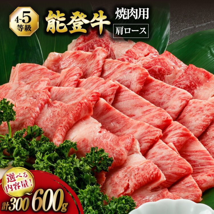 【ふるさと納税】 牛 肩ロース 選べる容量 【てらおかの能登牛】能登 牛肩ロース (4〜5等級) 焼肉用 300〜600g [てらおか風舎（寺岡畜産株式会社） 石川県 志賀町 AA8002] 肉 牛肉 能登牛