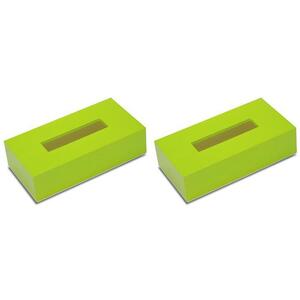 ティッシュBOX カラー グリーン 2個組 タツクラフト 【Tk128】