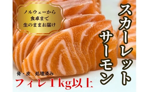 生スカーレットサーモン（アトランティックサーモン）　1000g以上