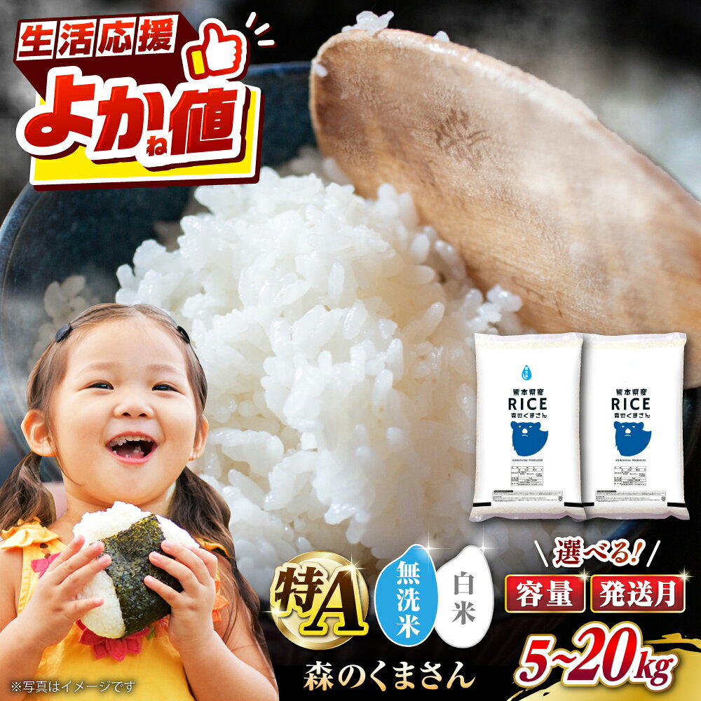 容量選べる！森のくまさん 無洗米 5kg / 10kg【有限会社 農産ベストパートナー】