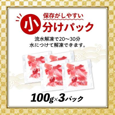 ふるさと納税 室戸市 天然本マグロ 中トロ 赤身 切り落とし 300g 小分け(100g×3パック) |  | 03