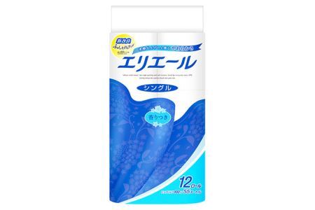 【シングル】エリエール トイレットティシュー12ロール×6パック ／ トイレットペーパー ティッシュ 大容量 やわらかめ 柔らかめ やわらかい 柔らかい 香り付き 香りつき 埼玉県 No.160
