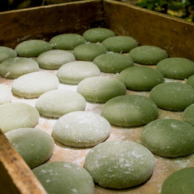 【みたき園】よもぎ餅(5個入り×3パック)石臼挽ききな粉セット【配送不可地域：離島・北海道・沖縄県】