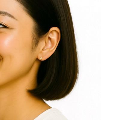 ふるさと納税 岐阜市 ピアス 18金 イニシャル アルファベット 片耳 「A」 |  | 01