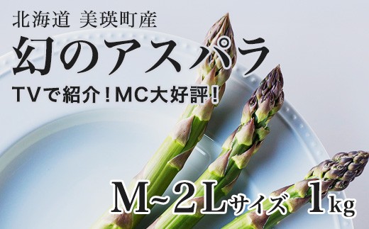 【令和9年産先行予約】幻のアスパラ M～2Lサイズ 1kg ラスノーブル 令和9年産 北海道 美瑛町 本山農場 グリーンアスパラ | グリーン アスパラガス アスパラ あすぱら あすぱらがす 採れたて ギフト 贈答 新鮮 旬 産地直送 野菜 [014-112]