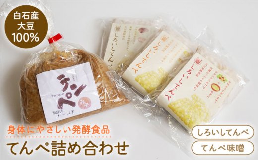 【身体にやさしい発酵食品！】テンペ詰め合わせ（テンペ150g×3袋/テンペ味噌800g×1袋）【しろいし特産物直売所】 [IAI005]