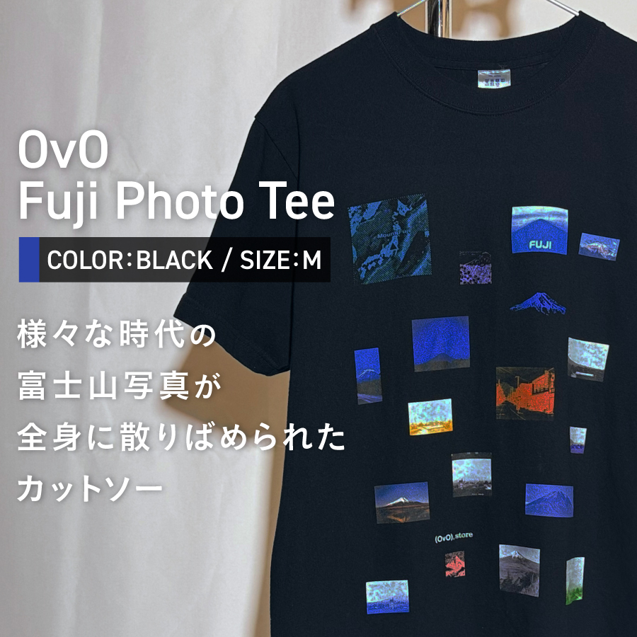 Tシャツ 半袖 BLACK Mサイズ 「OvO Fuji Photo Tee」 ユニセックス カジュアル
