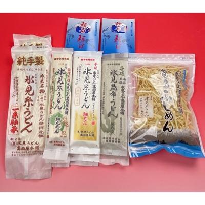 ふるさと納税 氷見市 発祥元祖　氷見うどん高岡屋本舗の手延5種と白えび麺つゆ |  | 01