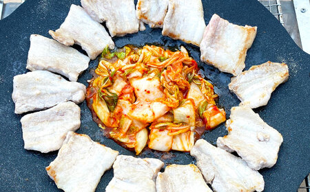 佐賀ギョプサルセット4人前 / 豚肉 焼肉 キムチ サムギョプサル / 佐賀県 / 有限会社乃市商店[41AHDB002]