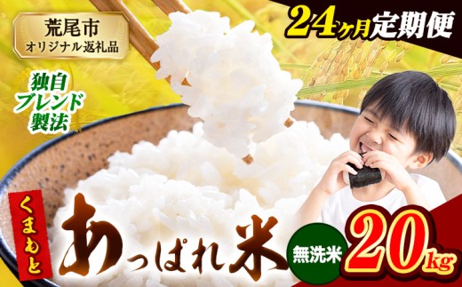 【24ヶ月定期便】熊本県産 くまもとあっぱれ米 ブレンド米 20kg 熊本県産 ふるさと納税 無洗米 精米 米 こめ ふるさとのうぜい コメ お米 おこめ《お申込み翌月から出荷》