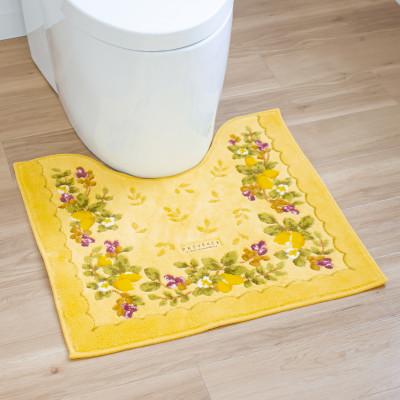 ふるさと納税 海南市 プロヴァンス シエル トイレマット 約58×60cm イエロー 抗菌防臭