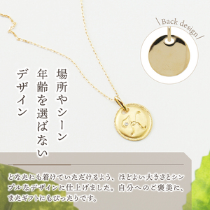 【K10】イニシャルペンダントネックレス【TK-12907K10-N】イニシャル:N