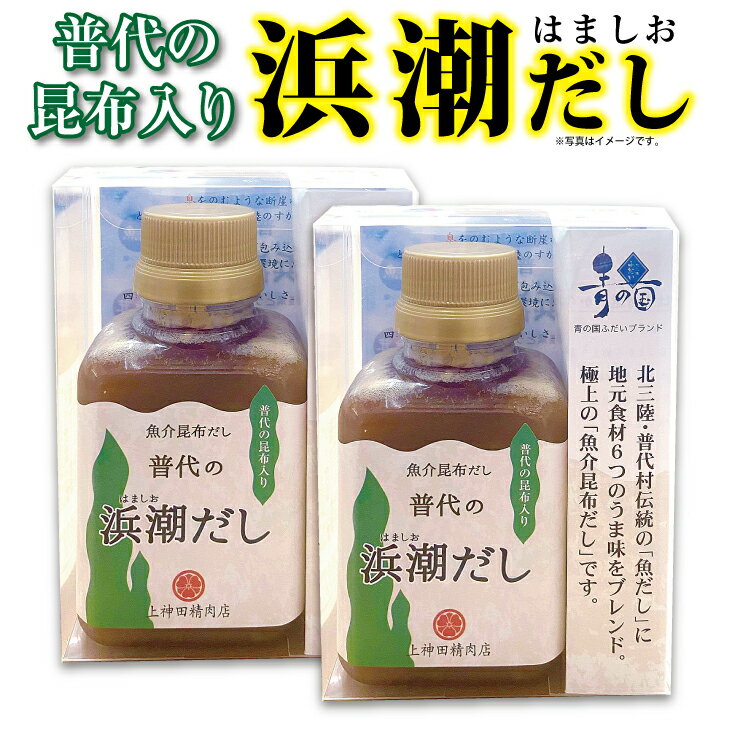 【ふるさと納税】 普代の浜潮だし（180ml×2本） 魚介 昆布だし 出汁