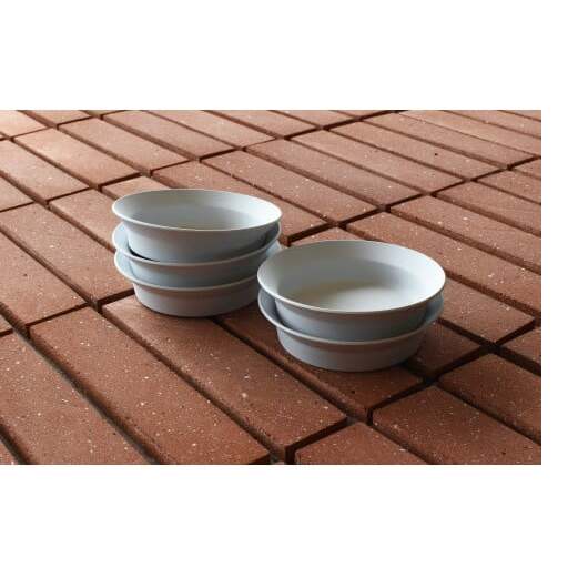 1616/ TY Round Deep Plate 120 Grey 5枚セット グレー ライトグレー ディーププレート  食器 皿 シンプル 12cm A30-493_イメージ3