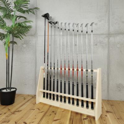 ふるさと納税 横手市 WOOD WORKS ゴルフクラブスタンド　13本用 【本体:ナチュラル】 |  | 01