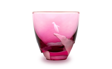 浅草切子 aquatic「Penguin Climb 冷酒 金赤」_0012-069-T07