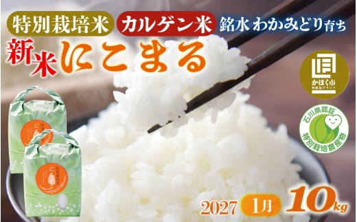 【令和8年産 新米】【発送月が選べる】若緑産 特別栽培米「にこまる」10kg（5kg × 2袋）【2027年1月発送】