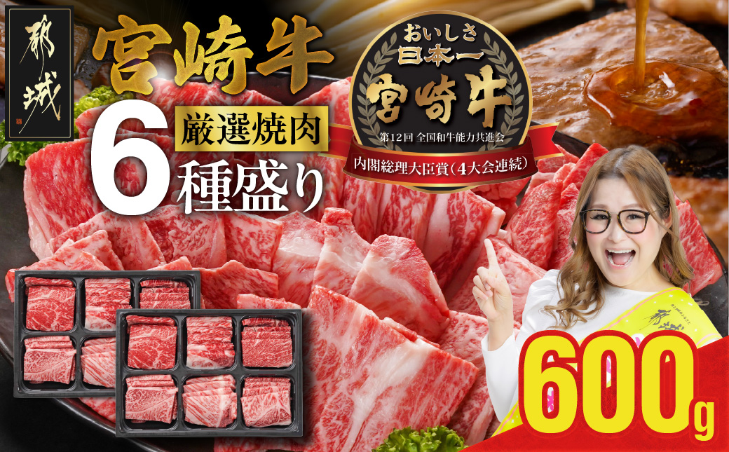 宮崎牛6種盛り焼肉食べ比べ600g_21-N201