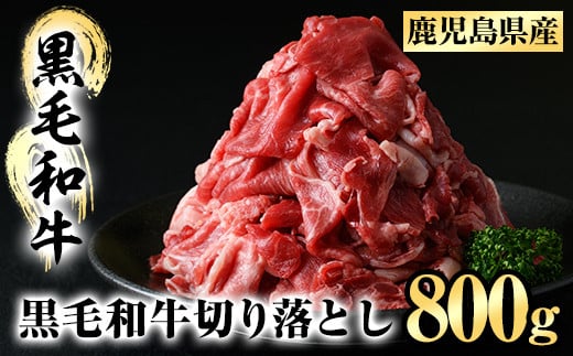 
A5-024 鹿児島黒毛和牛切り落とし(800g)【肉の名門　一真】霧島市 国産 牛肉 和牛 切落し
