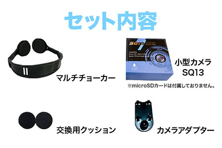 マルチチョーカー カメラ付き 【カラー：グレー】【サイズ：S】《90日以内に出荷予定(土日祝除く)》有限会社ウエキモールド 便利グッズ 送料無料 趣味 記録 撮影 動画撮影 ゴープロ 首かけ アクショ