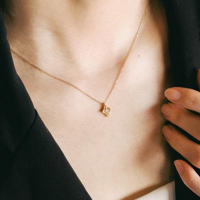 ふるさと納税 京都市 【心葉/京都】K18 天然ダイヤモンド 葵×ひし形モチーフ ネックレス |  | 02