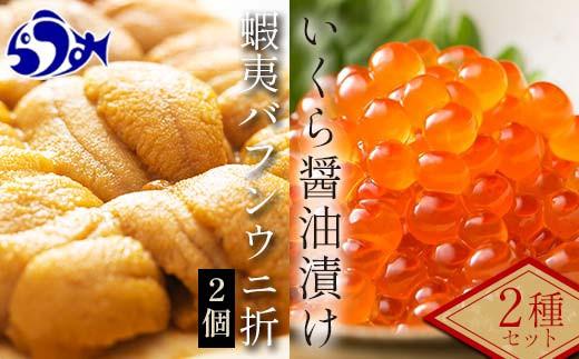 【先行/2026年1月より発送】知床羅臼町産折うに（１２０ｇ×２）と北海道産いくら醤油漬け（２５０g）セット 北海道産 知床羅臼産 016942_AM010