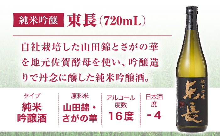 【12回定期便】純米吟醸 東長 720ml【瀬頭酒造】 [NAH085] 日本酒 酒 地酒 東長 佐賀県 嬉野市