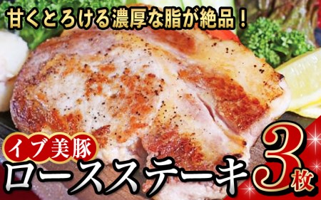 すさみイノブタ「イブ美豚」ステーキセット（3枚） /高級 貴重 小分け 猪豚肉 いのぶた 豚肉 すさみ町 【ibu106】