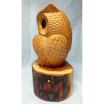 ふるさと納税 高山市 飛騨一位一刀彫　招福福来郎(大) d103 |  | 01