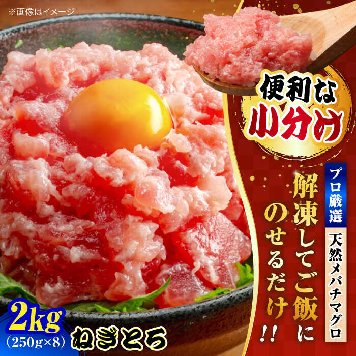 【ふるさと納税】まぐろ ねぎとろ 約2kg（約250g×8パック）プロ 厳選 小分け【横須賀商工会議所 おもてなしギフト事務局（本まぐろ直売所）】メバチマグロ マグロ 鮪 とろ トロ 丼 冷凍 プロ 厳選 まぐろのたたき [AKAK006]