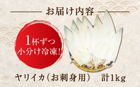 ヤリイカ お刺身用 1kg 《対馬市》【海風商事】 小分け 刺身 いか イカ ヤリイカ 新鮮 海鮮 冷凍[WAD054]