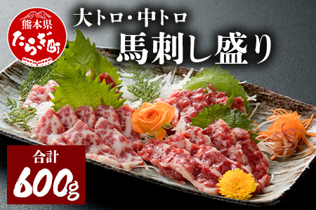 【馬刺し】大トロ 中トロ 馬刺し盛り 計600g 【 大トロ 100g ×3 / 中トロ 100g ×3 / 醤油 生姜 セット 馬刺し 馬刺 食べ比べ 詰め合わせ 霜降り 小分け 馬肉 冷凍 熊本馬刺し 熊本馬肉 新鮮馬刺し 贅沢馬刺し 大トロ馬刺し 中トロ馬刺し 馬刺し食べ比べ 】030-0232