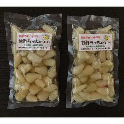ふるさと納税 我孫子市 【福祉施設提供】手作り甘酢らっきょうセット