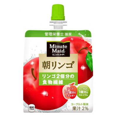 ふるさと納税 長野県 Minute Maid ミニッツメイド 朝リンゴ ゼリー飲料 180gパウチ×24袋パック