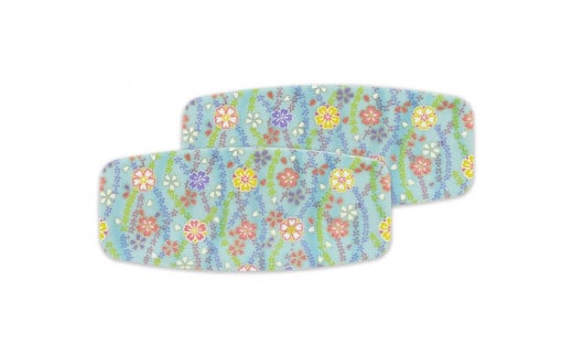 タツクラフト 友禅和紙おしぼりトレー 2枚セット 梅桜 桜流れ