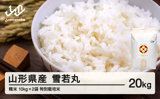 【先行予約】新米 雪若丸 精米 20kg 11月前半発送 特別栽培米 令和8年産 2026年産 山形県産 ※沖縄・離島への配送不可 on-ywxxb20-11f