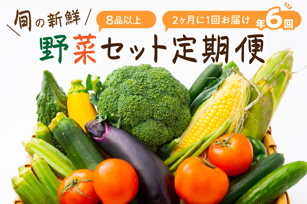 
            【定期便】旬の新鮮野菜セットたっぷり8種以上　6か月
          